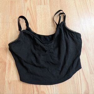 NWOT Aerie Pointelle Black Bra Top Size S